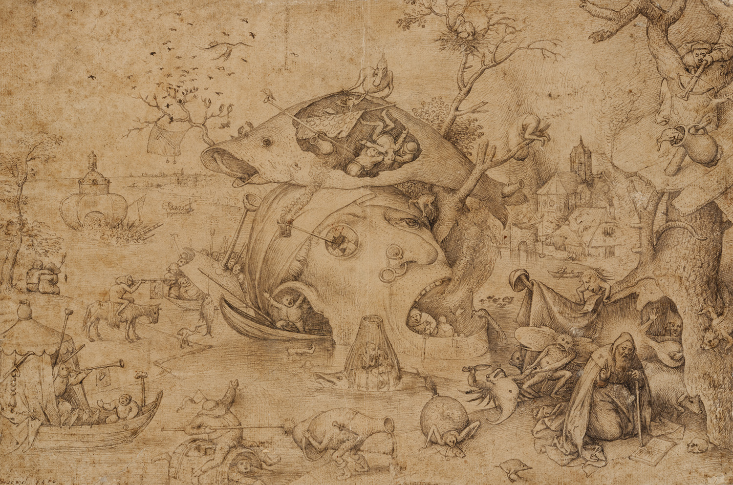 Bruegel's drawing of the Temptation of St Anthony
