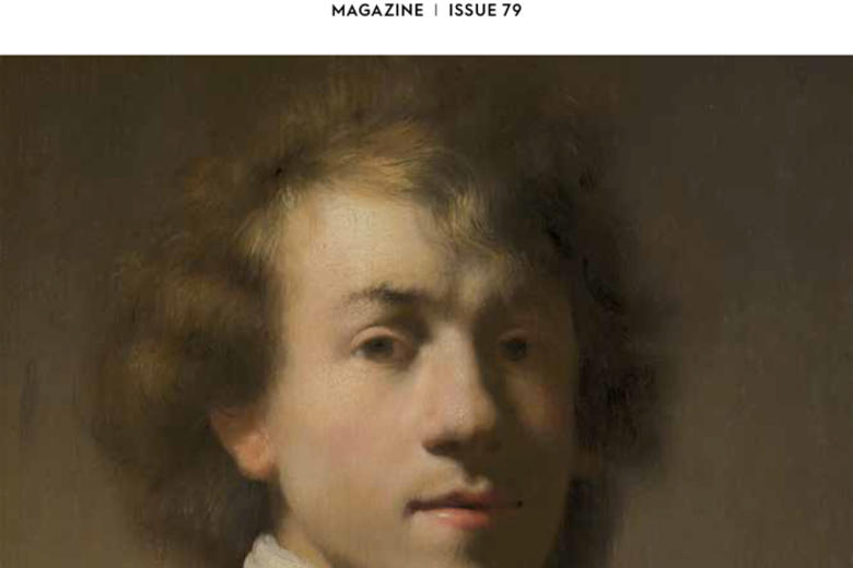 Front cover of the Ashmolean Magazine issue 79, with Rembrandt portrait in the centre