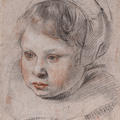 Portrait of a young girl - Flemish drawing