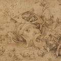 Bruegel's Temptation of Christ Flemish drawing