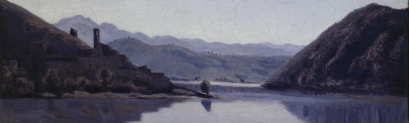 Lago di Piediluco, Umbria (detail) by Jean Baptiste-Camille Corot (1796-1875)