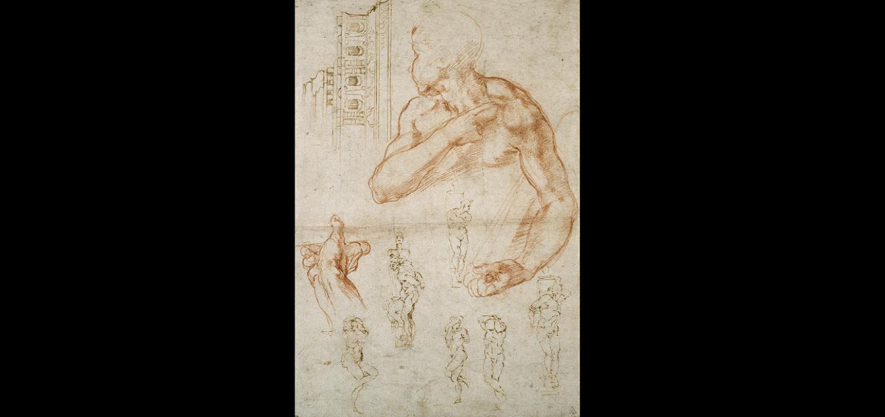 Michelangelo's studies by Michelangelo Buonarroti