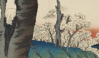 Koganei in Musashi Province by Utagawa Hiroshige (detail)