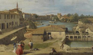 A View of Dolo on the Brenta Canal, by Canaletto