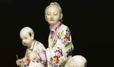 Chinoiserie group, Meissen, Germany, c. 1750