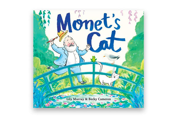 Front of a children's book titled Monet's Cat