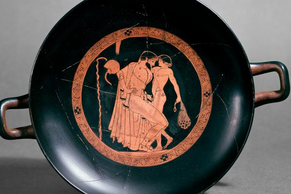 Athenian red-figure pottery cup 
