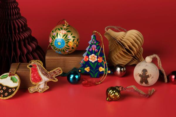 Christmas decorations from the Ashmolean shop