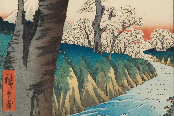 Koganei in Musashi Province, Utagawa Hiroshige, 1858