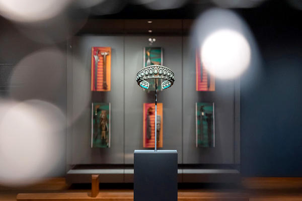 Inside the Pio Abad Ashmolean Now exhibition gallery showing the swords display - 1284px