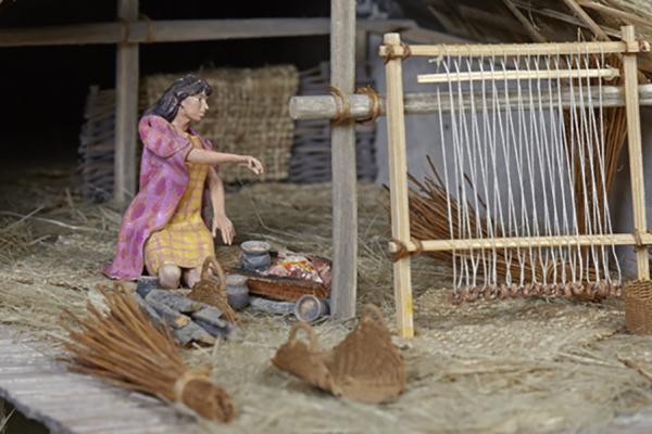 neolithic lake village model weaving