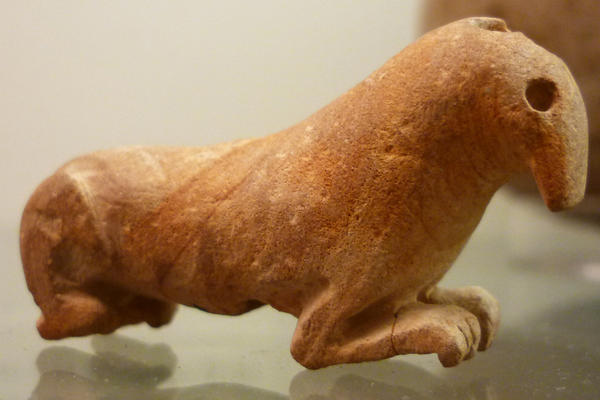 Figurine of an acient mythical animal, possibly the god Seth, crouching, c. 3450-3325 Egypt