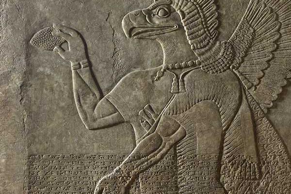 Assyrian relief fragment (detail), Iraq, 702 BC