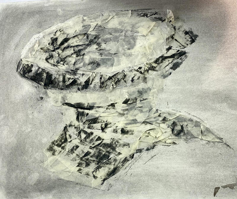 Black and white abstract drawing