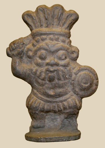 The ancient Egyptian dwarf god Bes as a Roman soldier figurine