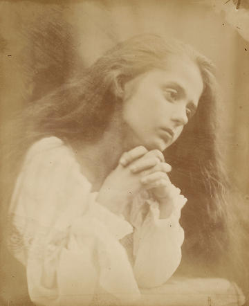 Young girl praying (Florence Anson) by photographer Julia Margaret Cameron