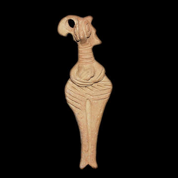 Terracotta figurine of a goddess from Cyprus made around 1200 BCE