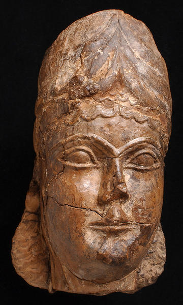 Sculpture of goddess head