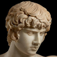Sculpted bust of a boy, Antinous
