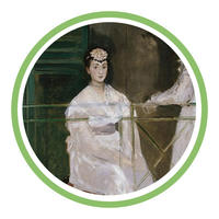 Spotlight trail icon for Manet's portrait of Mademoiselle Claus